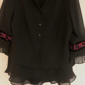 Black 2 Piece Dress Ensemble